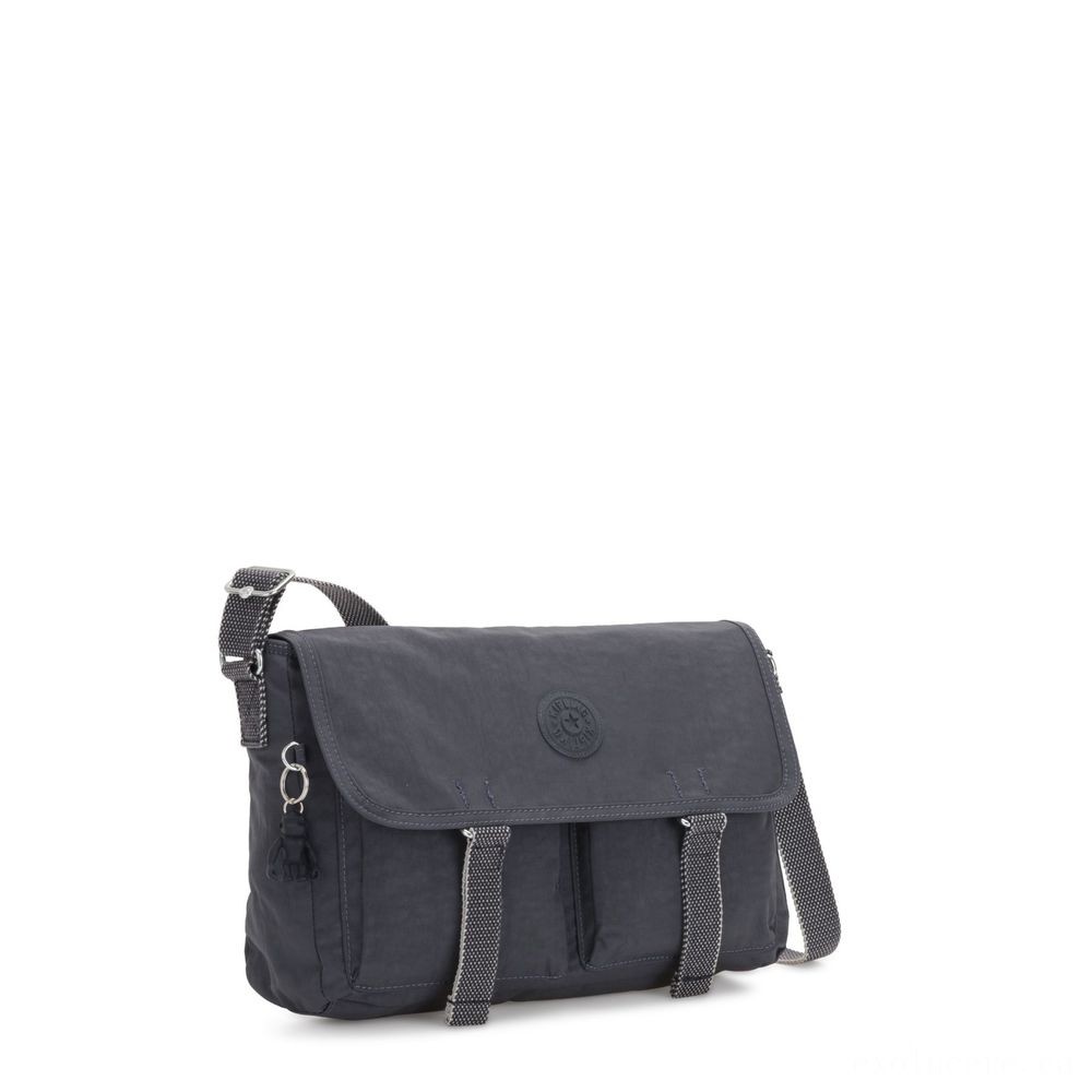 Hurry, Don't Miss Out! - Kipling IKIN Channel Messenger Crossbody Bag Night Grey - Steal:£31