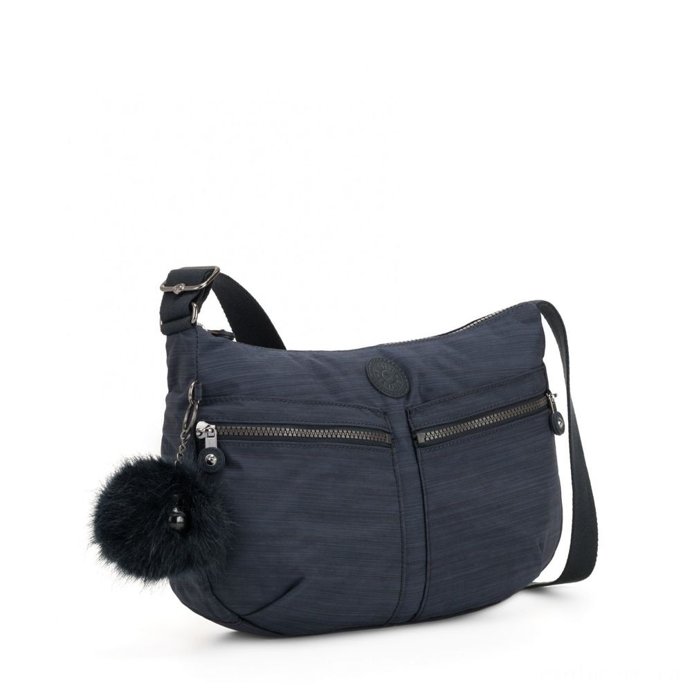 Price Crash - Kipling IZELLAH Tool Throughout Body Shoulder Bag True Dazz Navy - Steal:£36