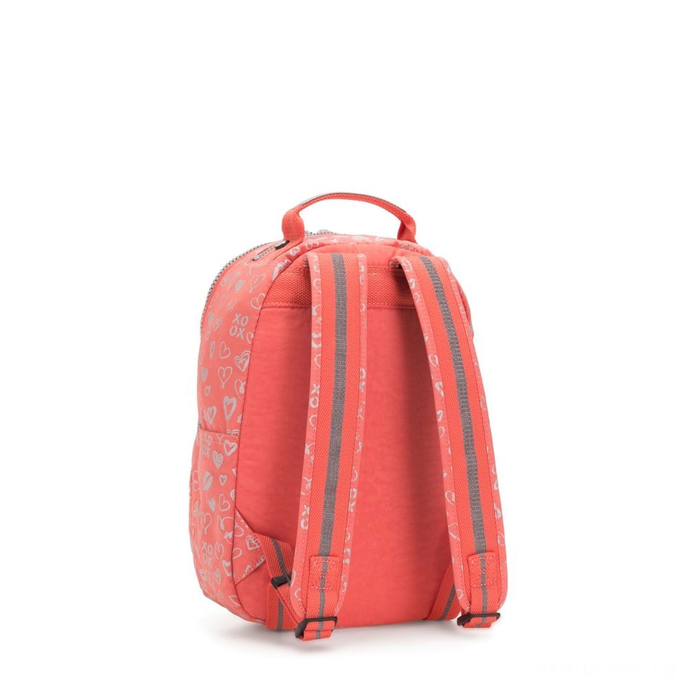 Garage Sale - Kipling SEOUL GO S Small Backpack Hearty Pink Met. - Valentine's Day Value-Packed Variety Show:£41[nebag6248ca]