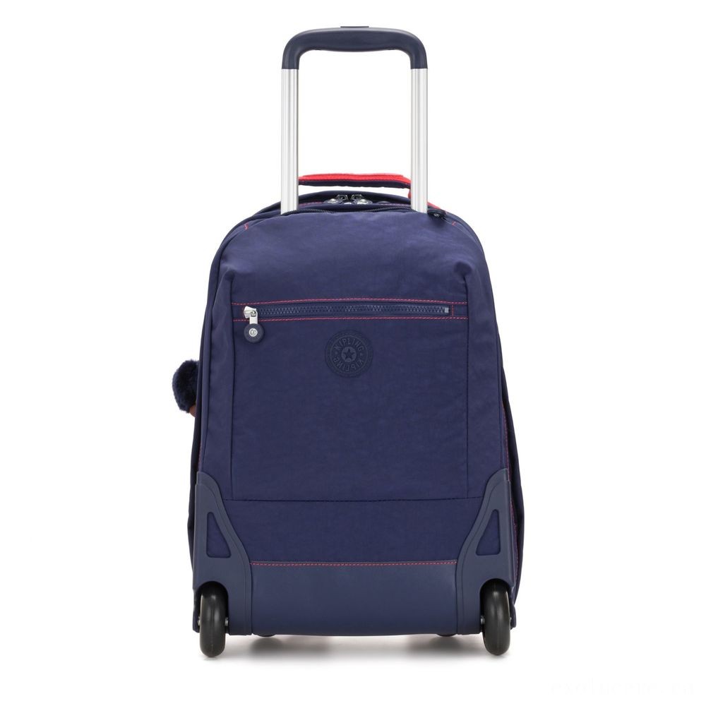 July 4th Sale - Kipling SOOBIN illumination Big wheeled bag with laptop defense Sleek Blue C. - Winter Wonderland Weekend Windfall:£82[cobag6258li]