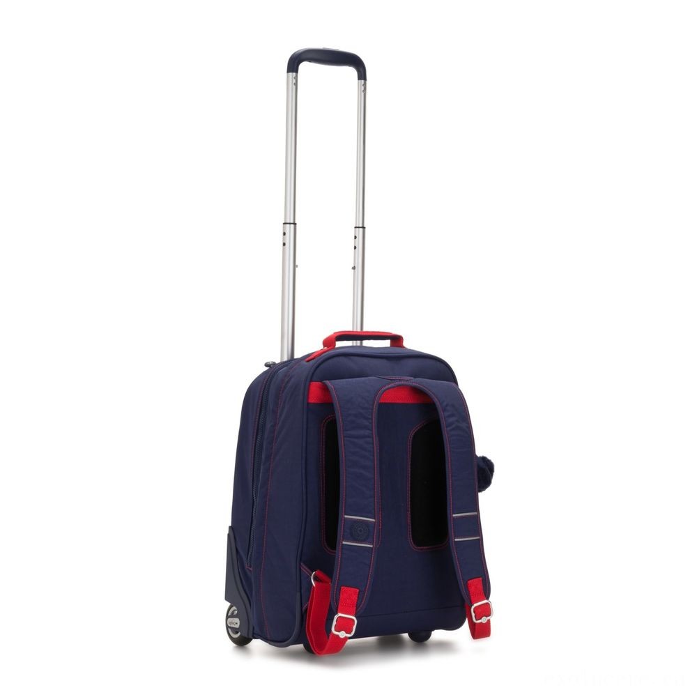 Kipling SOOBIN lighting Large wheeled backpack with notebook security Refined Blue C.