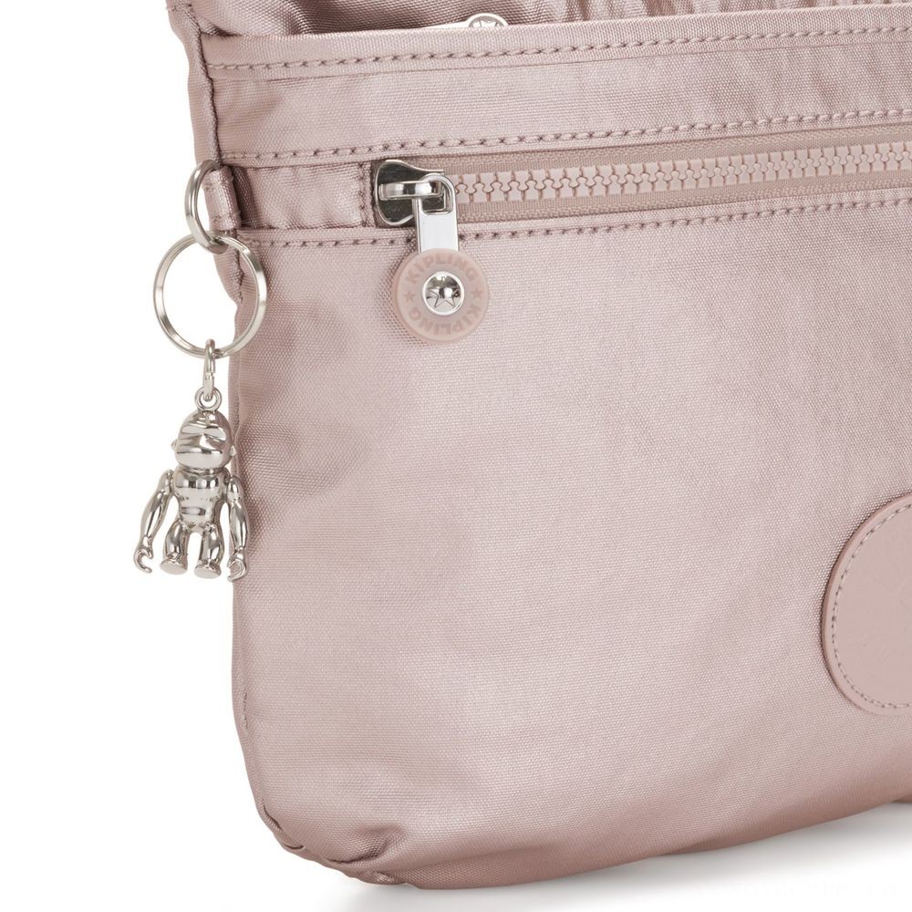 Members Only Sale - Kipling ARTO Shoulder Bag Around Body System Metallic Rose - Summer Savings Shindig:£28