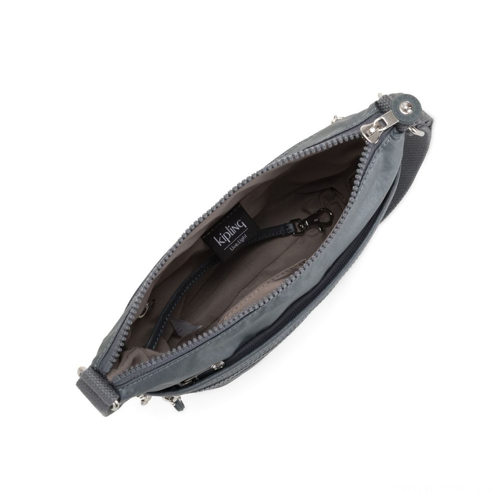 VIP Sale - Kipling ARTO S Tiny Cross-Body Bag Steel Grey Metallic - Hot Buy:£25[chbag6267ar]