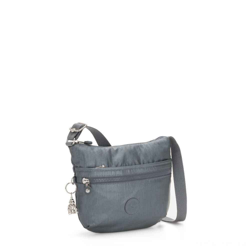 VIP Sale - Kipling ARTO S Tiny Cross-Body Bag Steel Grey Metallic - Hot Buy:£25[chbag6267ar]