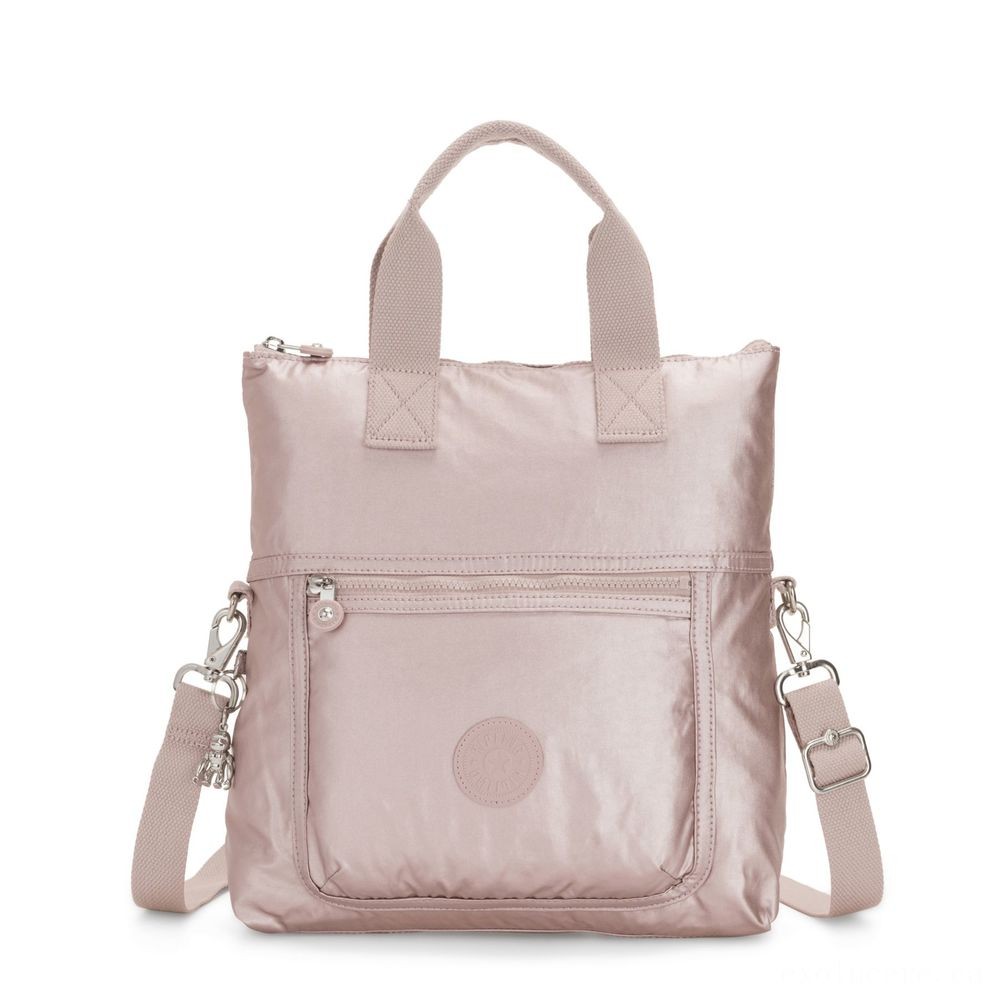 Kipling ELEVA Shoulderbag along with Changeable and removable Strap Metallic Flower