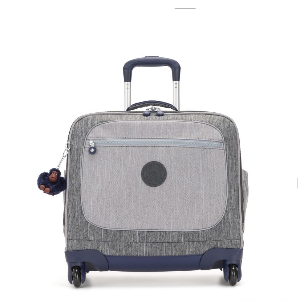 Gift Guide Sale - Kipling MANARY 4 Wheeled Bag with Laptop pc protection Ash Denim Bl. - Extraordinaire:£85[libag6270nk]