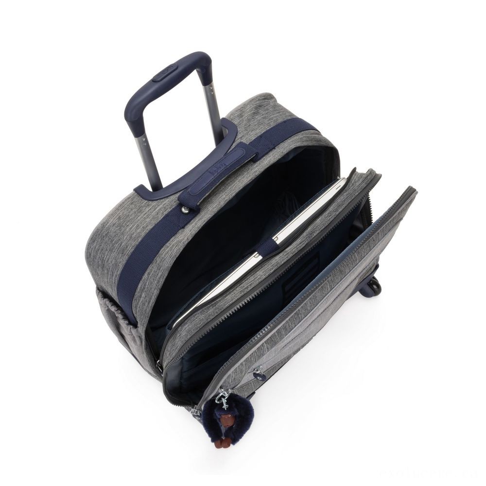 Gift Guide Sale - Kipling MANARY 4 Wheeled Bag with Laptop pc protection Ash Denim Bl. - Extraordinaire:£85[libag6270nk]