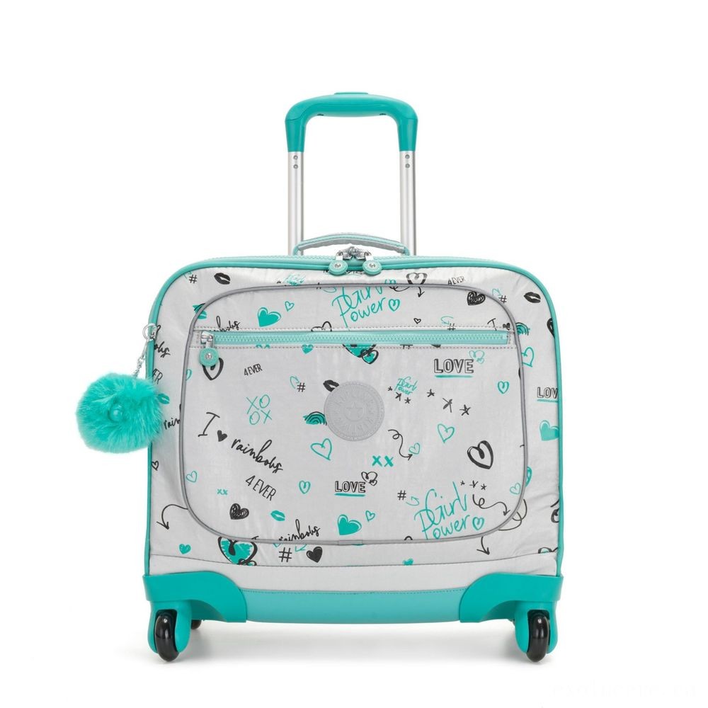 Late Night Sale - Kipling MANARY 4 Rolled Bag along with Laptop pc protection Metal Doodle. - Sale-A-Thon:£78[nebag6278ca]