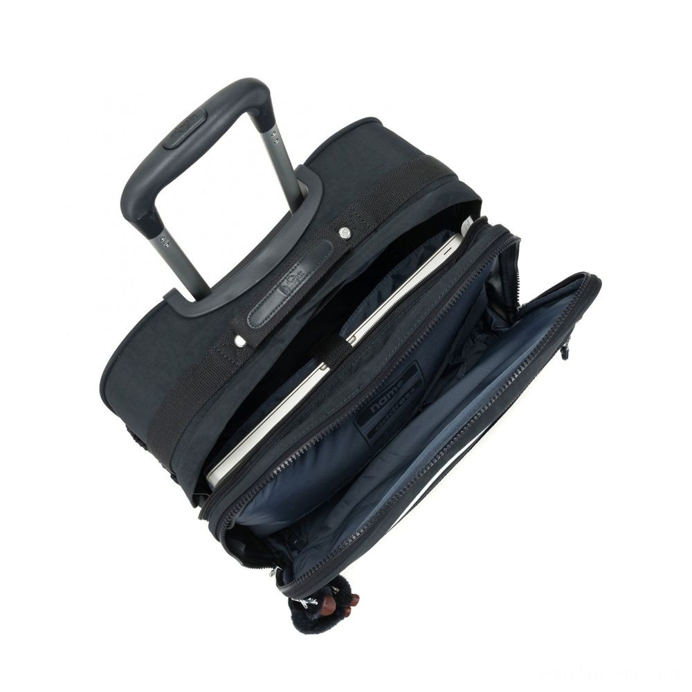 Blowout Sale - Kipling MANARY 4 Wheeled Bag with Laptop defense Accurate Navy. - Online Outlet Extravaganza:£82