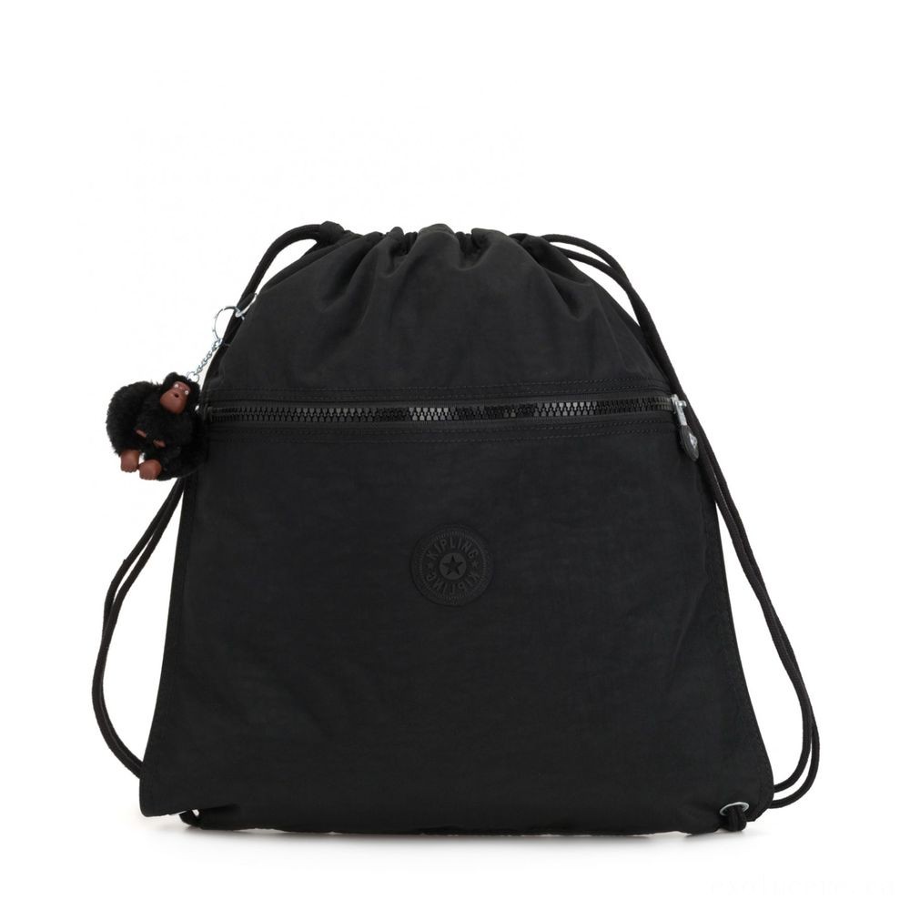 Cyber Monday Sale - Kipling SUPERTABOO Channel Drawstring Bag Real Black. - Father's Day Deal-O-Rama:£14[chbag6290ar]