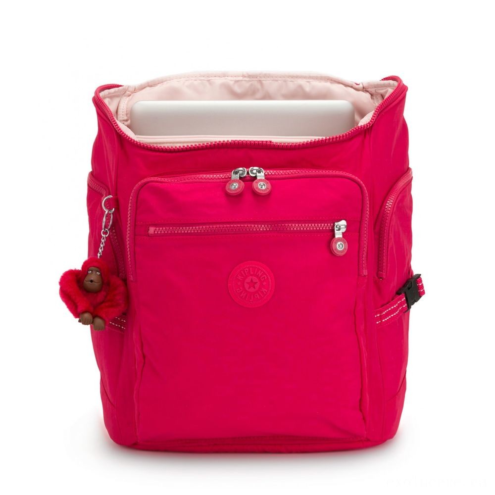 April Showers Sale - Kipling UPGRADE Sizable Backpack Real Pink. - Web Warehouse Clearance Carnival:£71