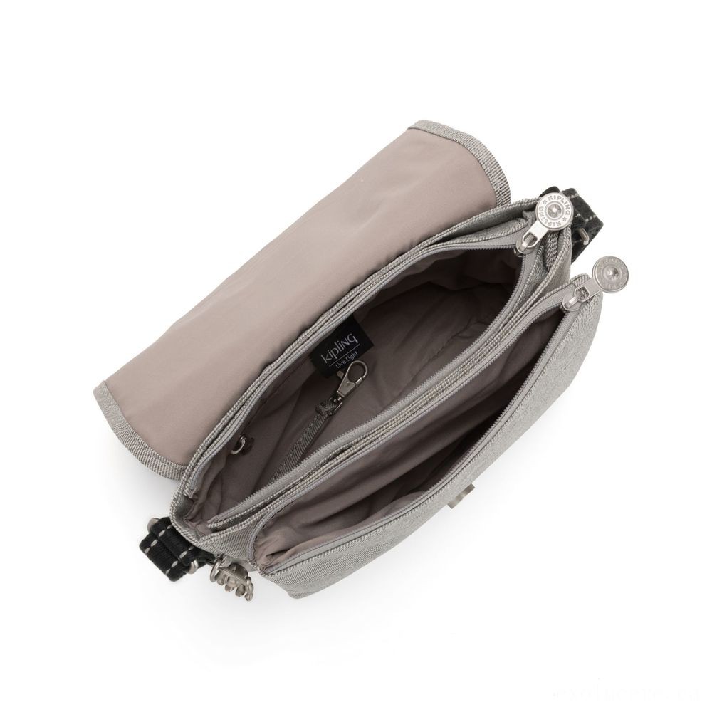 Last-Minute Gift Sale - Kipling NITANY Channel Crossbody Bag Chalk Grey. - Closeout:£26[chbag6303ar]