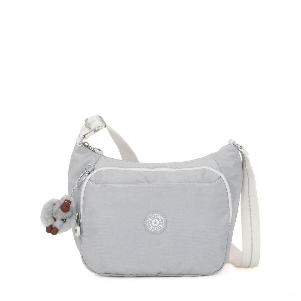 Kipling CAI Purse along with Extendable Strap Energetic Grey Bl