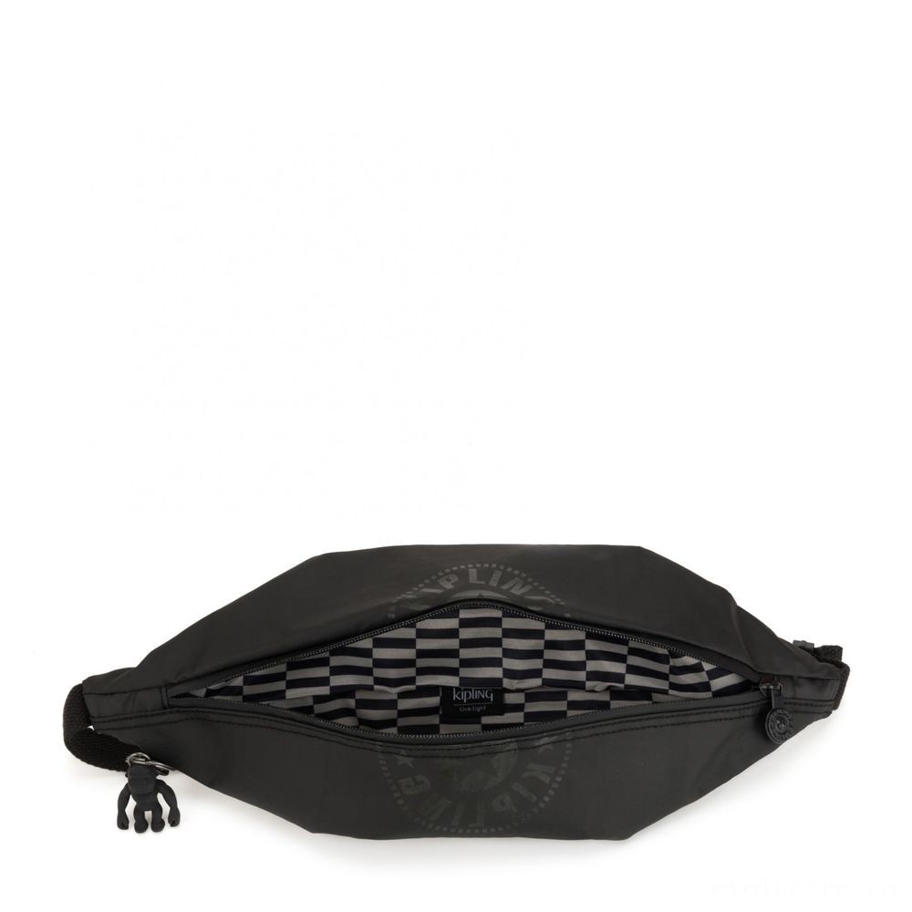 Kipling YOKU Channel Crossbody bag convertible to waistbag Raw Black