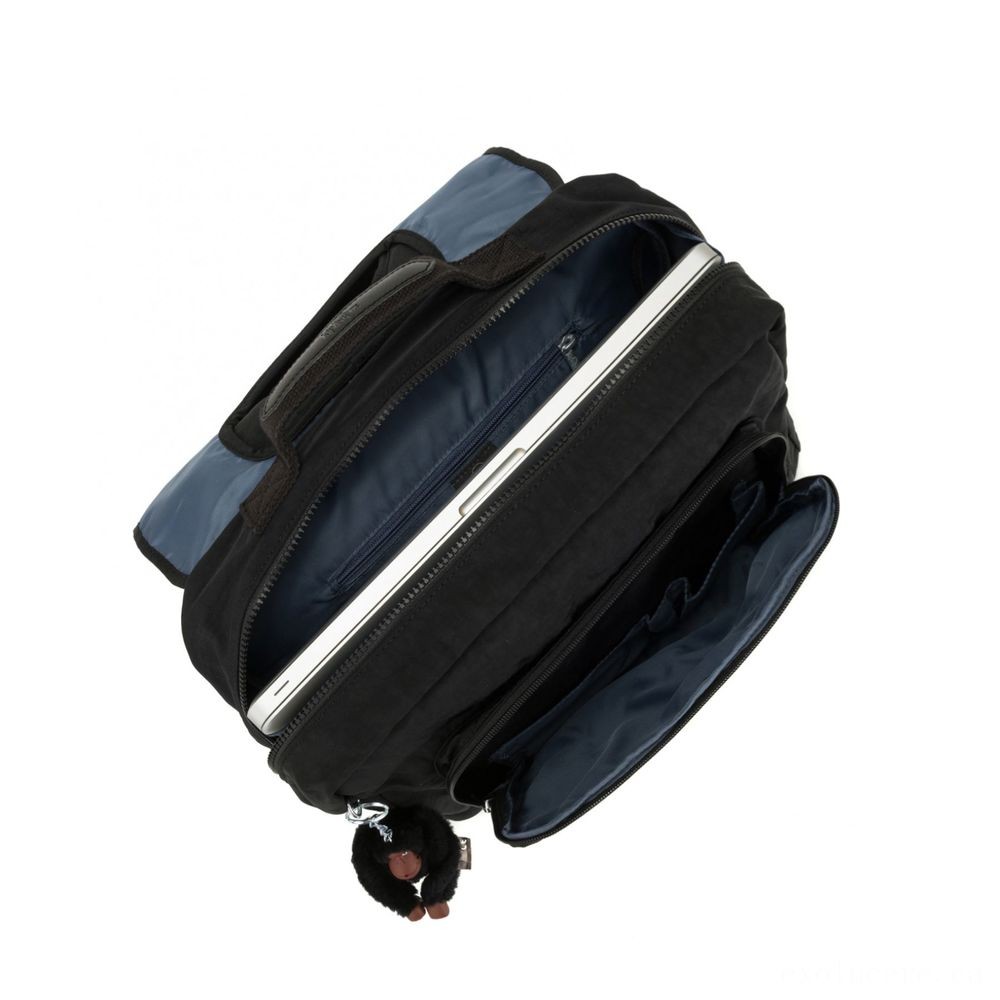 Final Sale - Kipling INIKO Tool Schoolbag along with Padded Shoulder Straps Real Black. - Value-Packed Variety Show:£44
