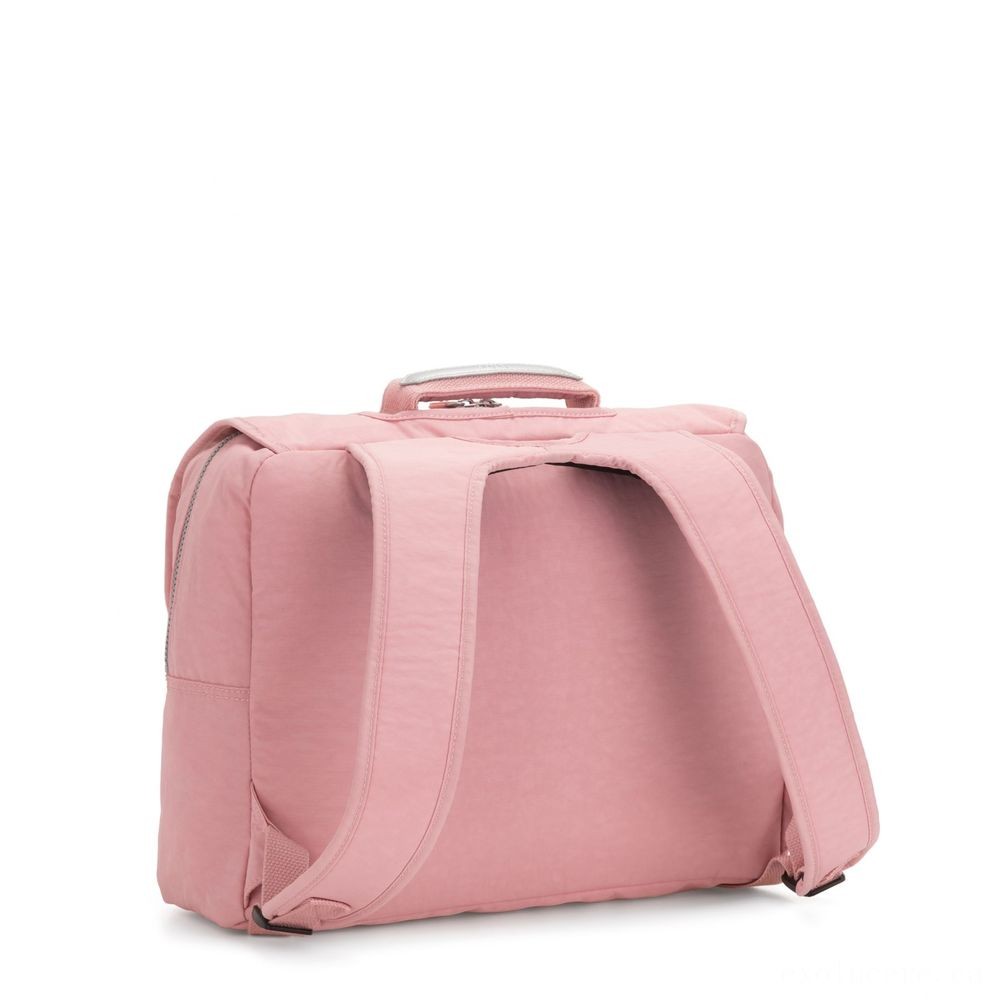 Fall Sale - Kipling INIKO Channel Schoolbag with Padded Shoulder Straps Bridal Rose. - Weekend:£47