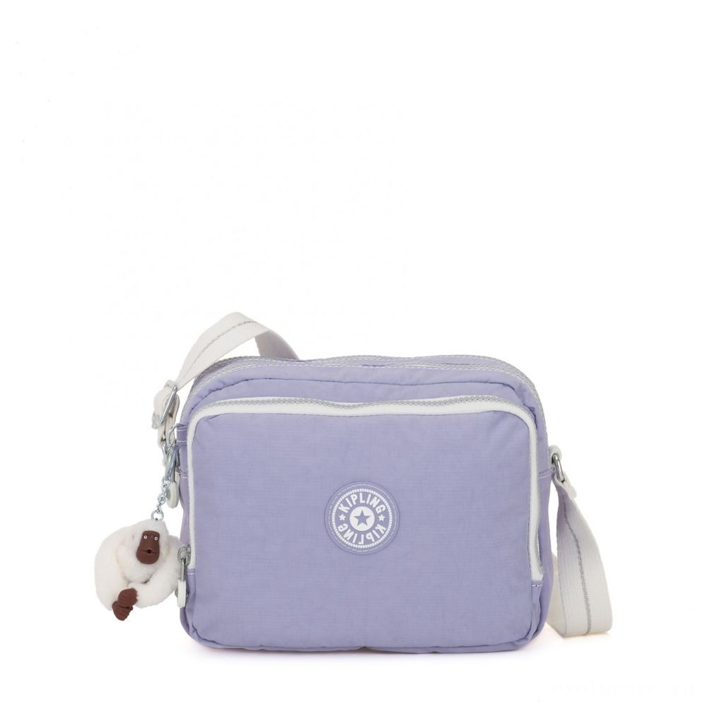July 4th Sale - Kipling SILEN Small All Over Physical Body Shoulder Bag Energetic Lilac Bl. - Half-Price Hootenanny:£20