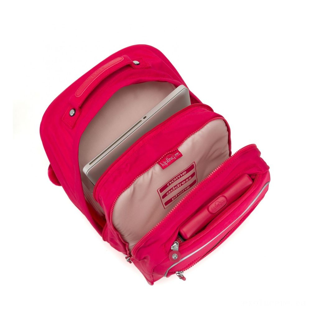 Kipling CLAS SOOBIN L Large Backpack along with Notebook Protection Correct Pink.