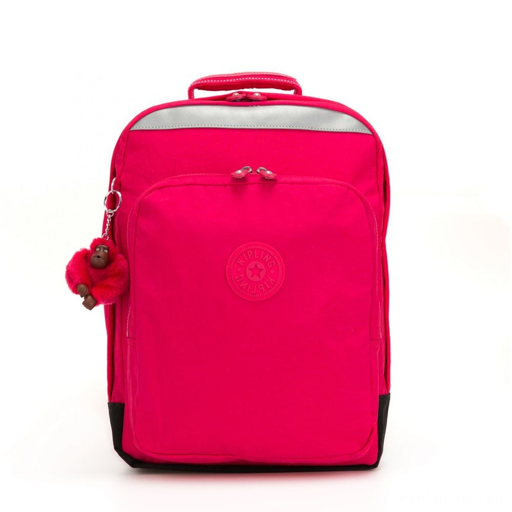 Kipling University UP Sizable Backpack Along With Notebook Security Accurate Pink.
