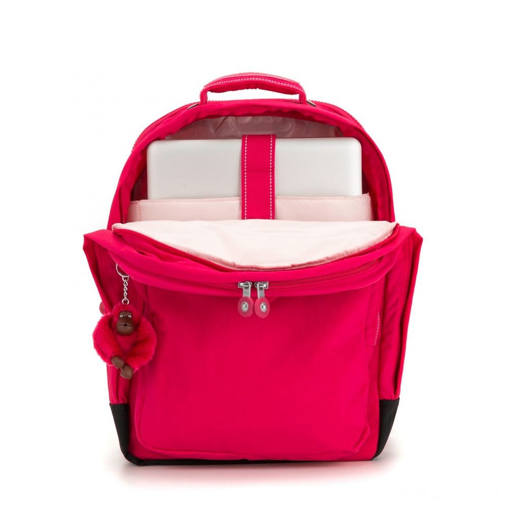 Kipling University UP Huge Backpack Along With Laptop Protection Correct Pink.