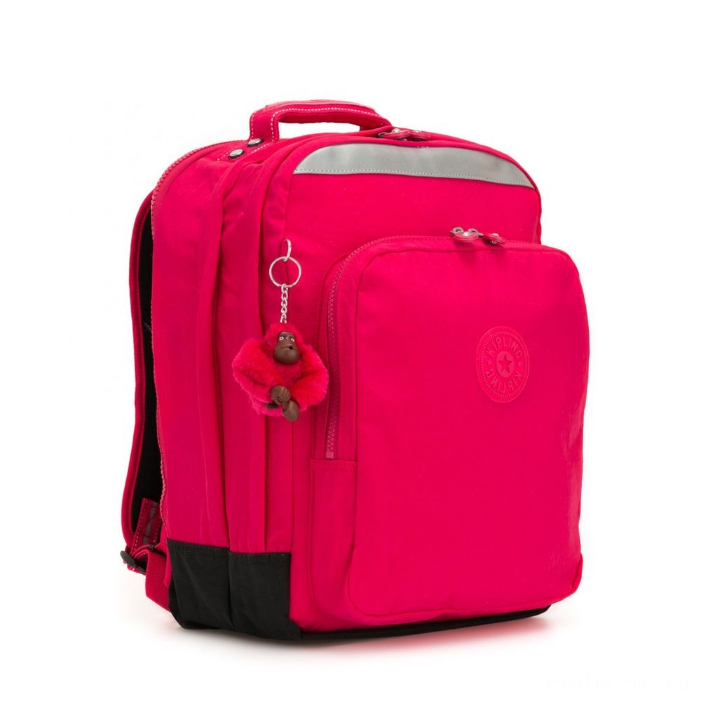 Kipling COLLEGE UP Sizable Knapsack With Notebook Protection Accurate Pink.