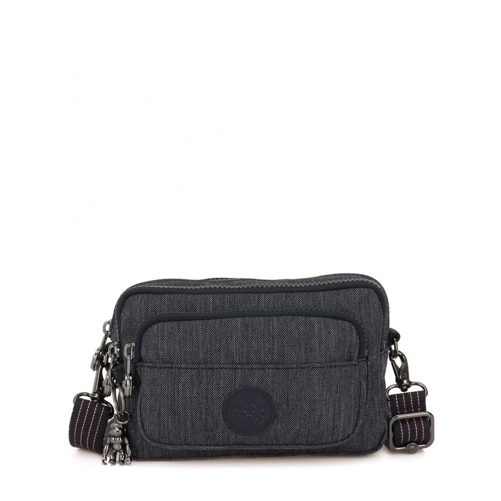 Kipling MULTIPLE Waistline Bag Convertible to Handbag Active Denim.