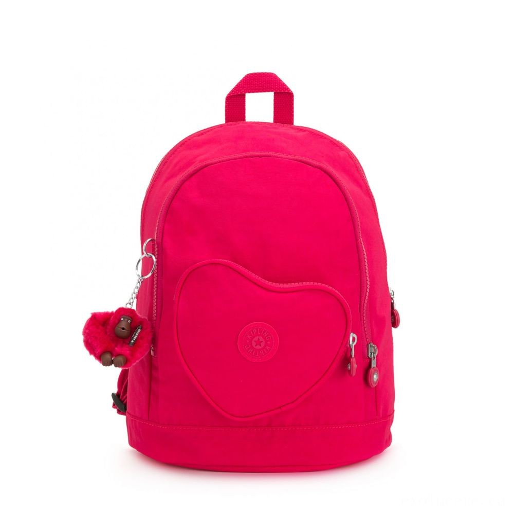 Back to School Sale - Kipling Center bag Youngsters backpack Real Pink. - Price Drop Party:£34
