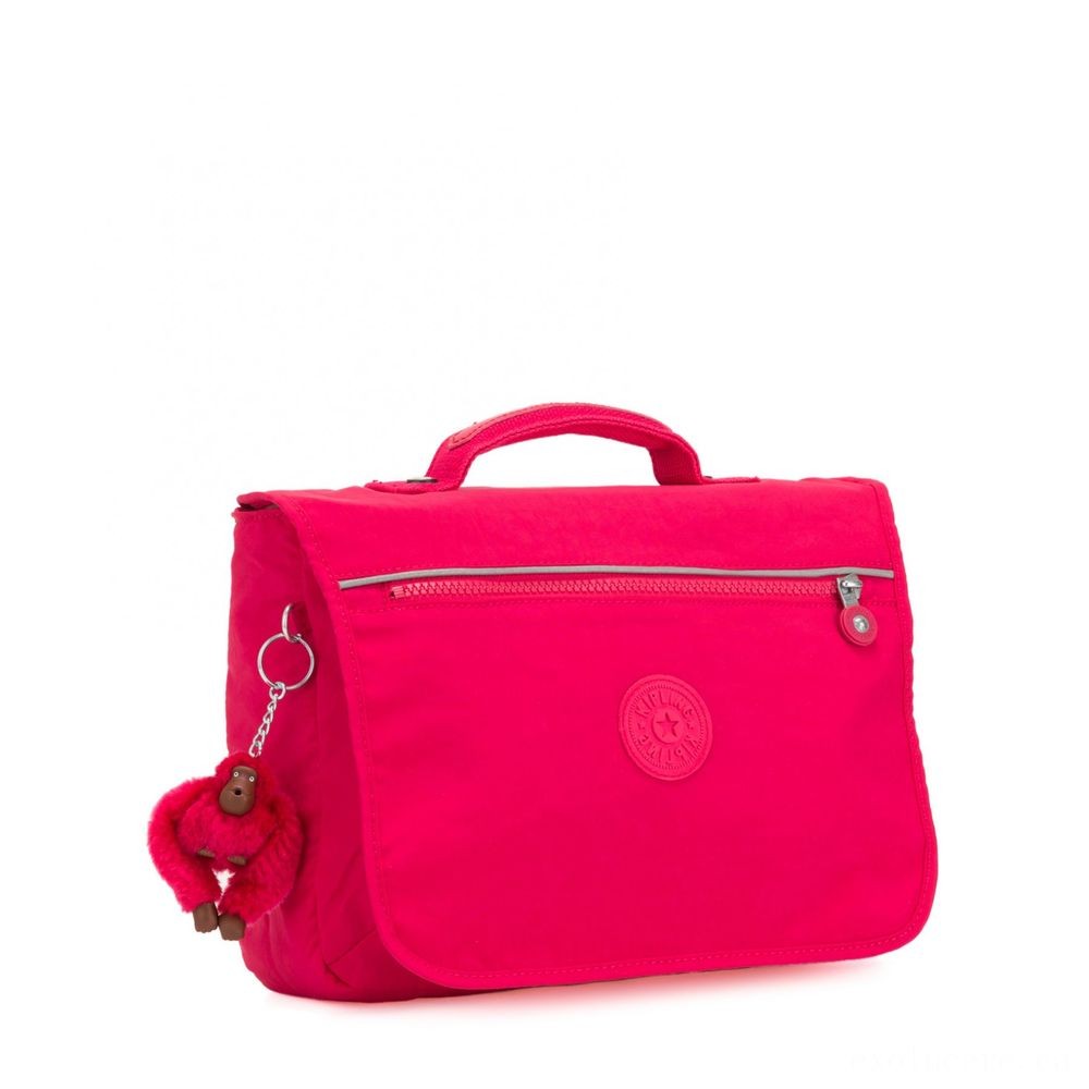 Liquidation - Kipling NEW Institution Channel Schoolbag True Pink. - Markdown Mardi Gras:£36[chbag6370ar]