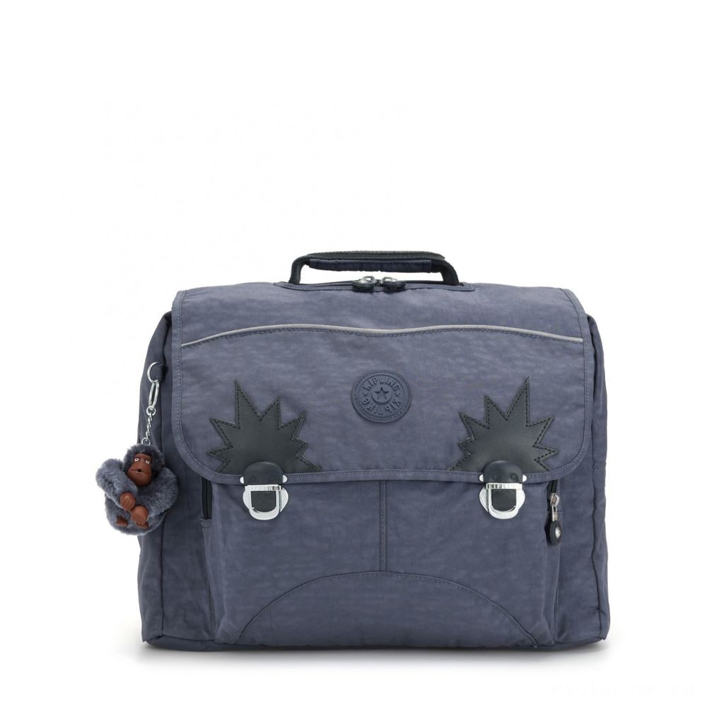 Kipling INIKO Tool Schoolbag along with Padded Shoulder Straps Real Jeans.