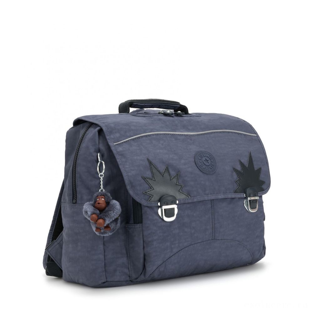 Kipling INIKO Channel Schoolbag along with Padded Shoulder Straps Accurate Denims.