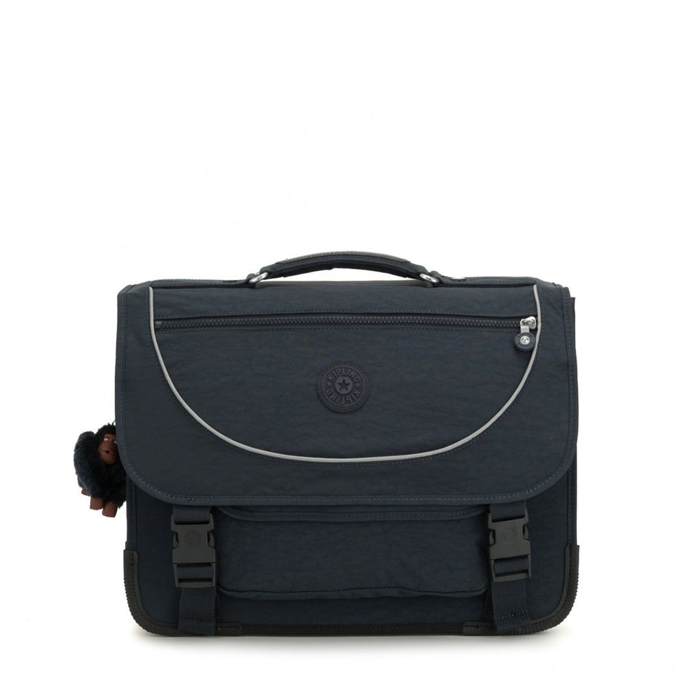 Kipling PREPPY Channel Schoolbag Featuring Fluro Storm Cover Real Navy.