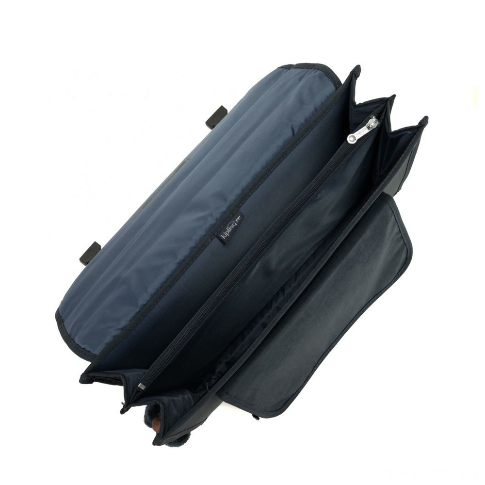 Kipling PREPPY Medium Schoolbag Including Fluro Storm Cover Accurate Navy.