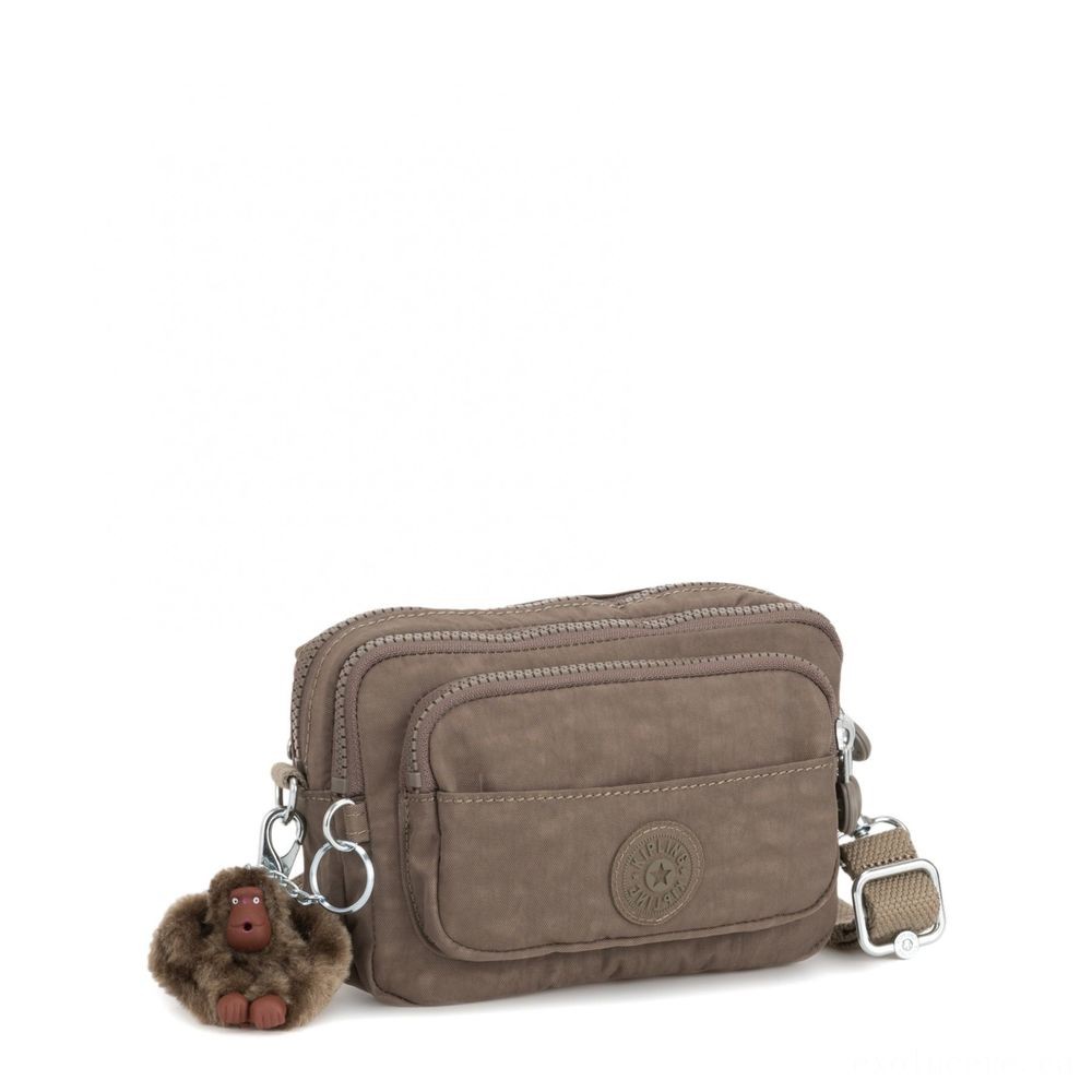Spring Sale - Kipling MULTIPLE Midsection Bag Convertible towards Elbow Bag True Light Tan. - Get-Together:£27
