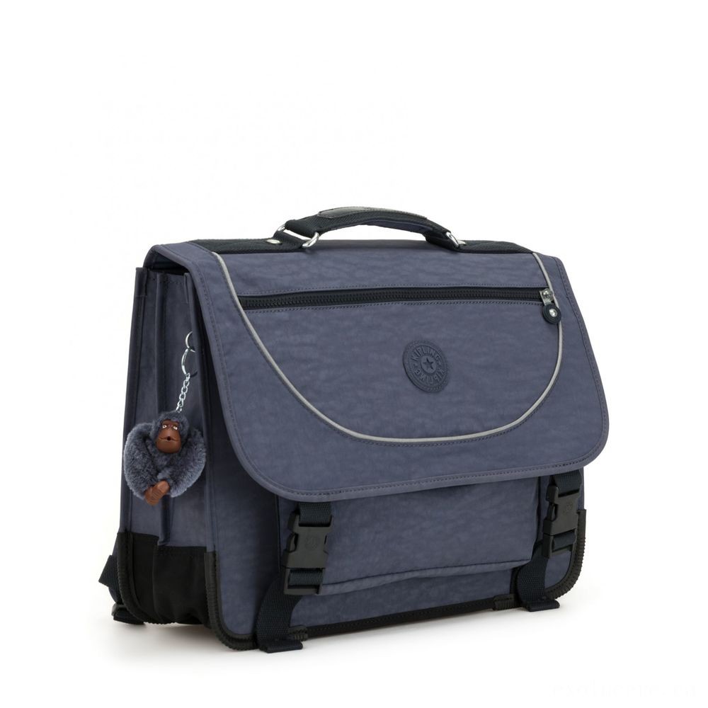 Kipling PREPPY Tool Schoolbag Consisting Of Fluro Rain Cover Real Jeans.