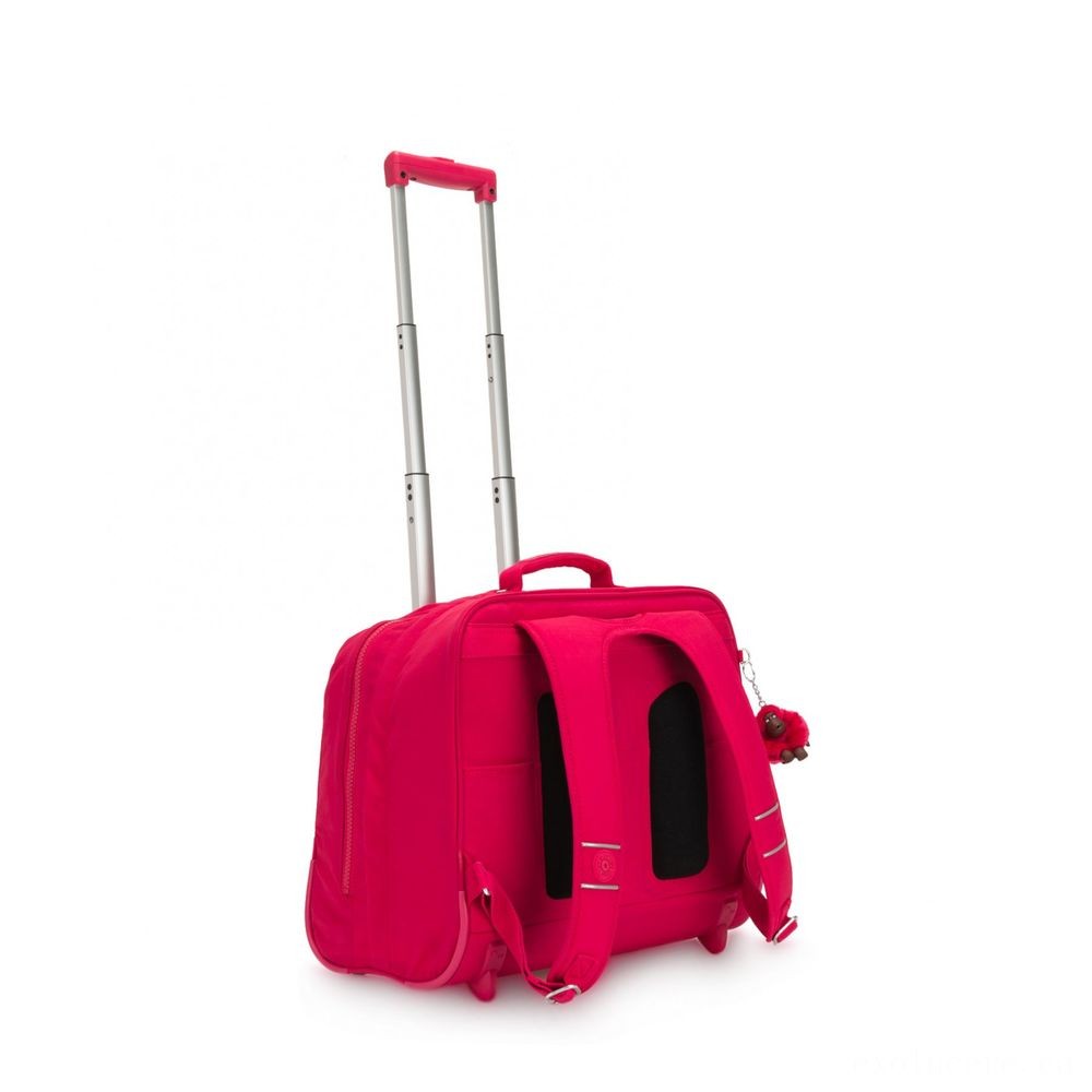 Can't Beat Our - Kipling CLAS DALLIN Sizable Schoolbag with Notebook Defense True Pink. - Hot Buy Happening:£76