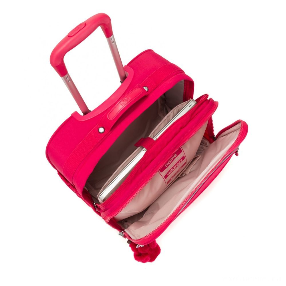 Unbeatable - Kipling MANARY 4 Wheeled Bag with Laptop defense Accurate Pink. - Clearance Carnival:£83