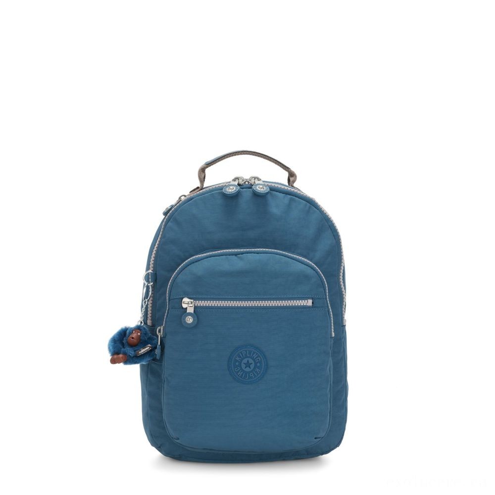 All Sales Final - Kipling SEOUL S Tiny knapsack along with tablet protection Mystic Blue. - Valentine's Day Value-Packed Variety Show:£44