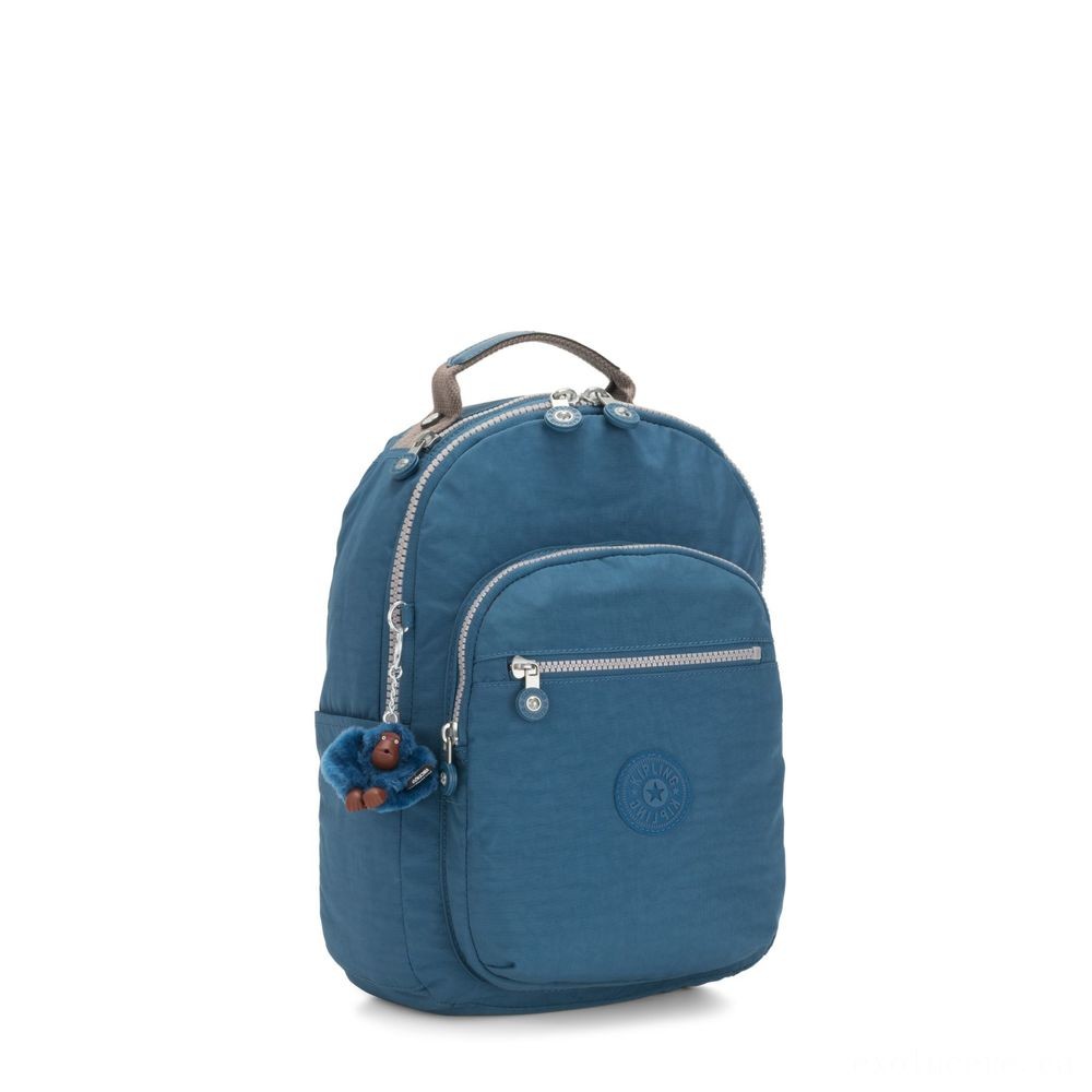 Clearance Sale - Kipling SEOUL S Little knapsack along with tablet protection Mystic Blue. - Spectacular Savings Shindig:£42