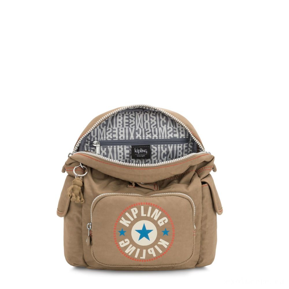 Going Out of Business Sale - Kipling Area PACK MINI City Stuff Mini Backpack Sand Block. - One-Day Deal-A-Palooza:£32