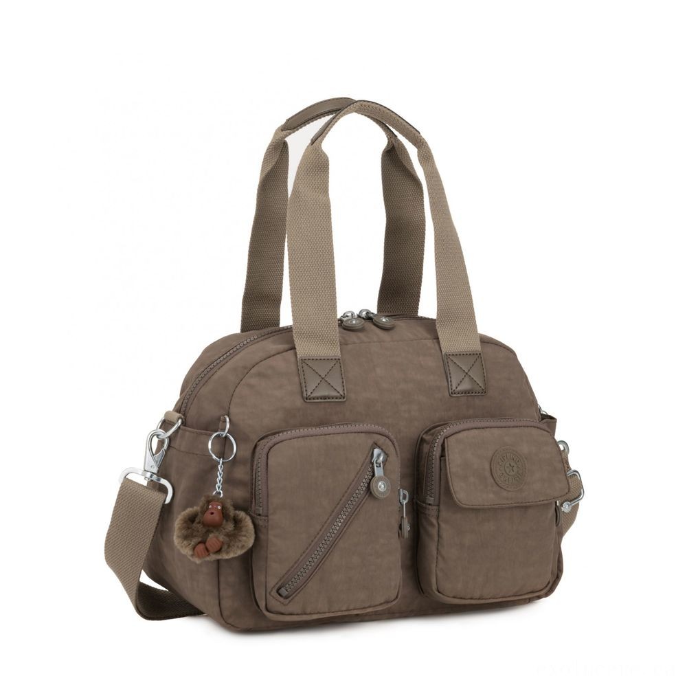 Veterans Day Sale - Kipling DEFEA UP Medium Shoulder Bag Accurate Beige - Galore:£41[nebag6439ca]