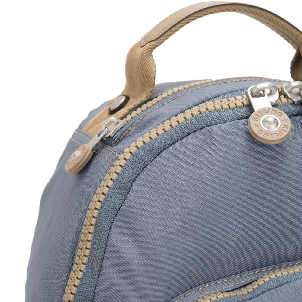 Curbside Pickup Sale - Kipling SEOUL S Small Backpack along with Tablet Area Rock Blue Block. - Super Sale Sunday:£38