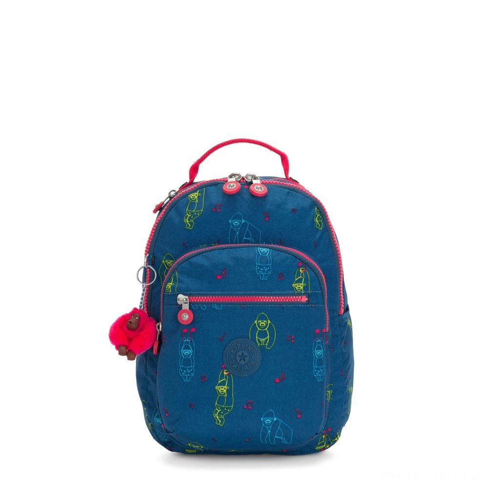 Kipling SEOUL S Tiny backpack with tablet computer protection Festive Monkey.