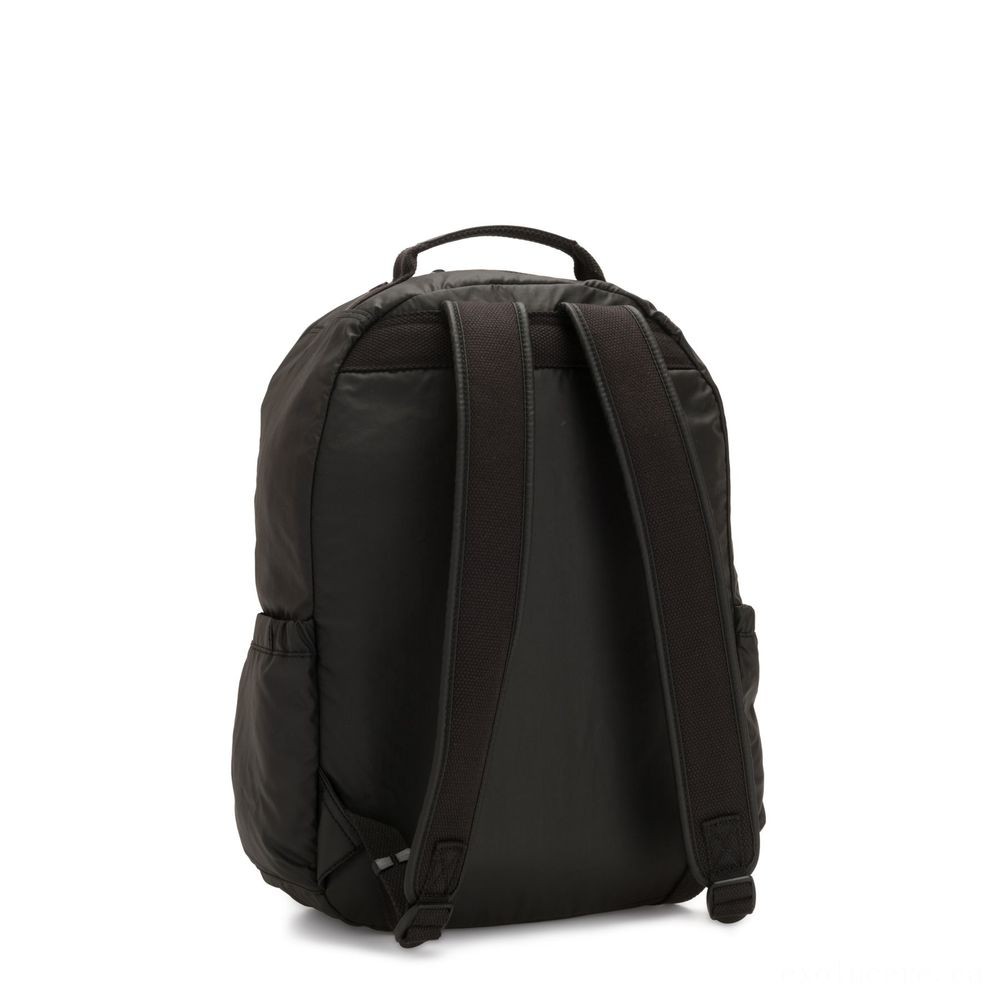 Kipling SEOUL Water Repellent Backpack with Laptop Chamber Raw Black.