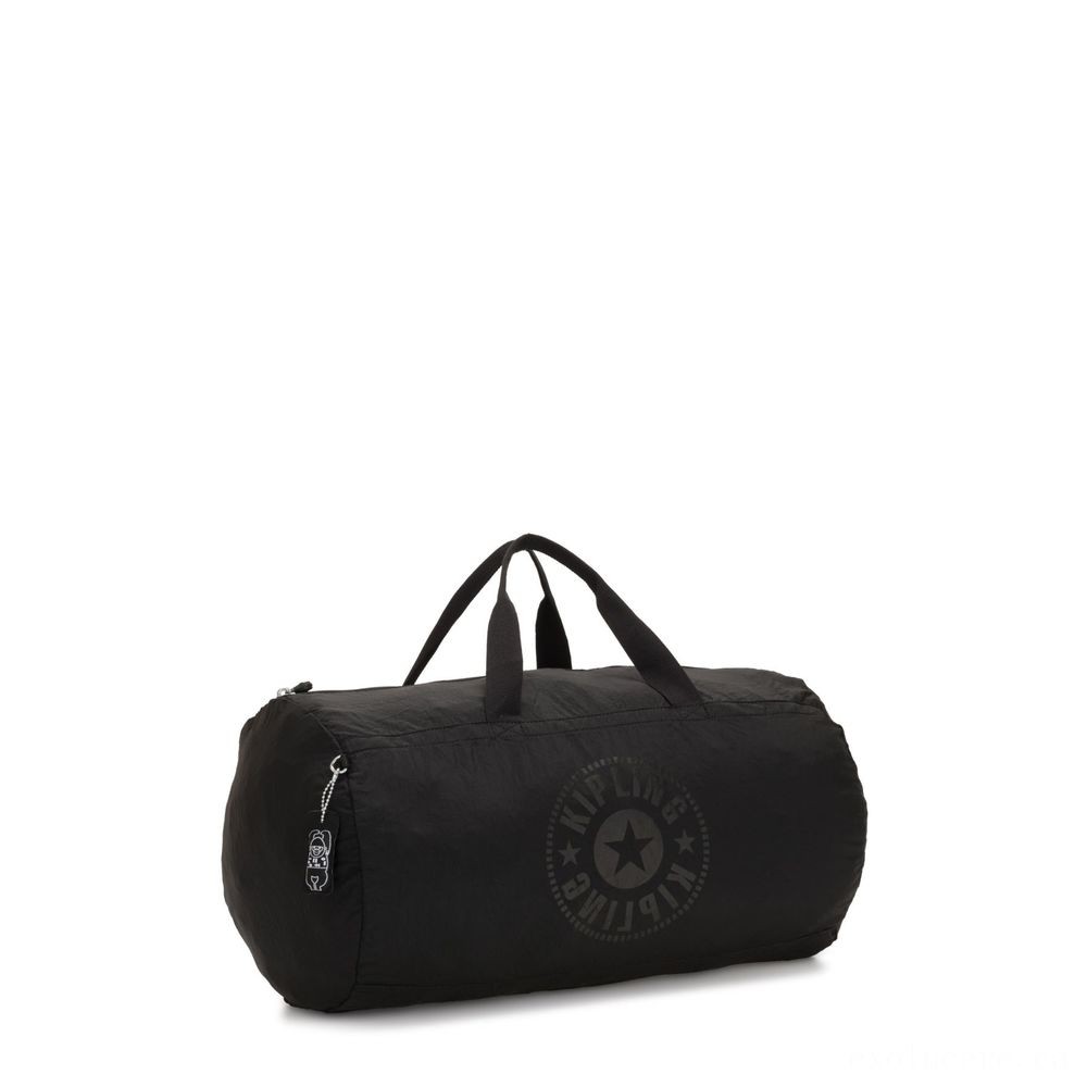 Kipling ONALO PACKABLE Tool Foldable Weekend Bag Black Illumination.