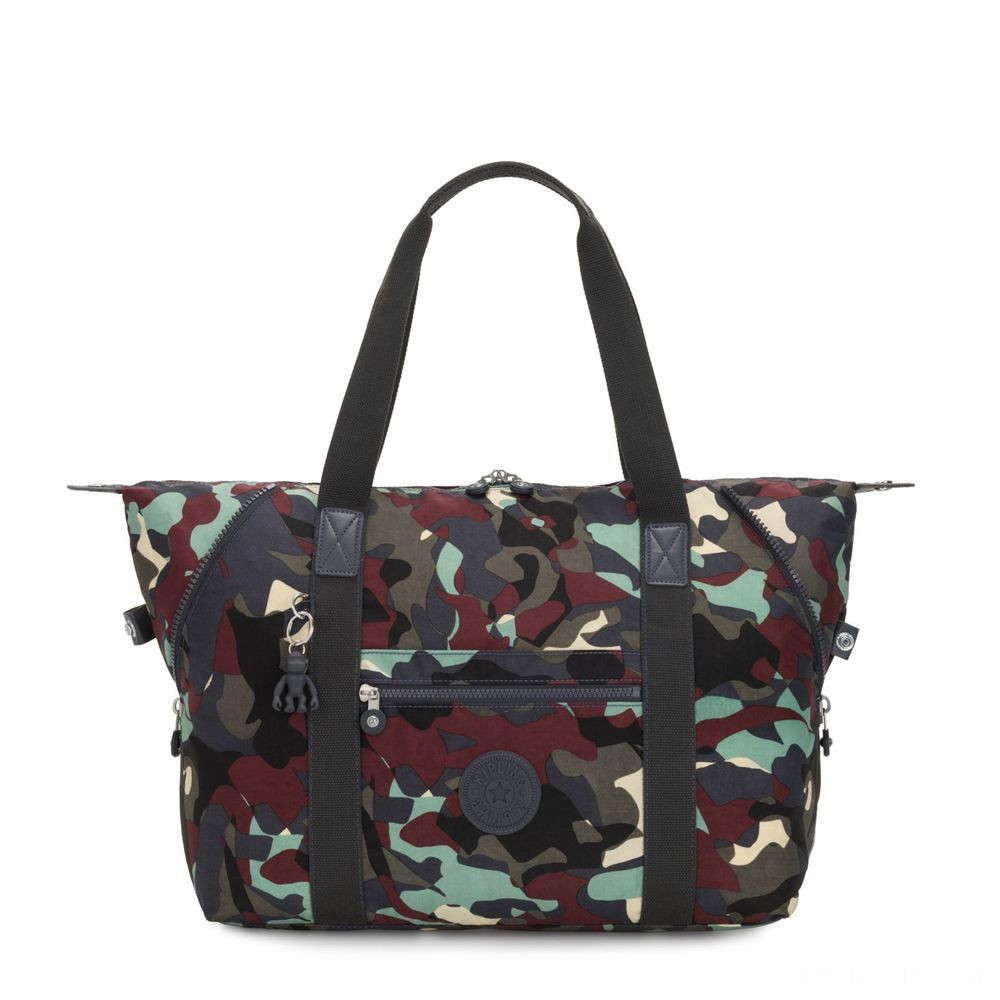 Kipling Craft M Traveling Carry With Trolley Sleeve Camo Large