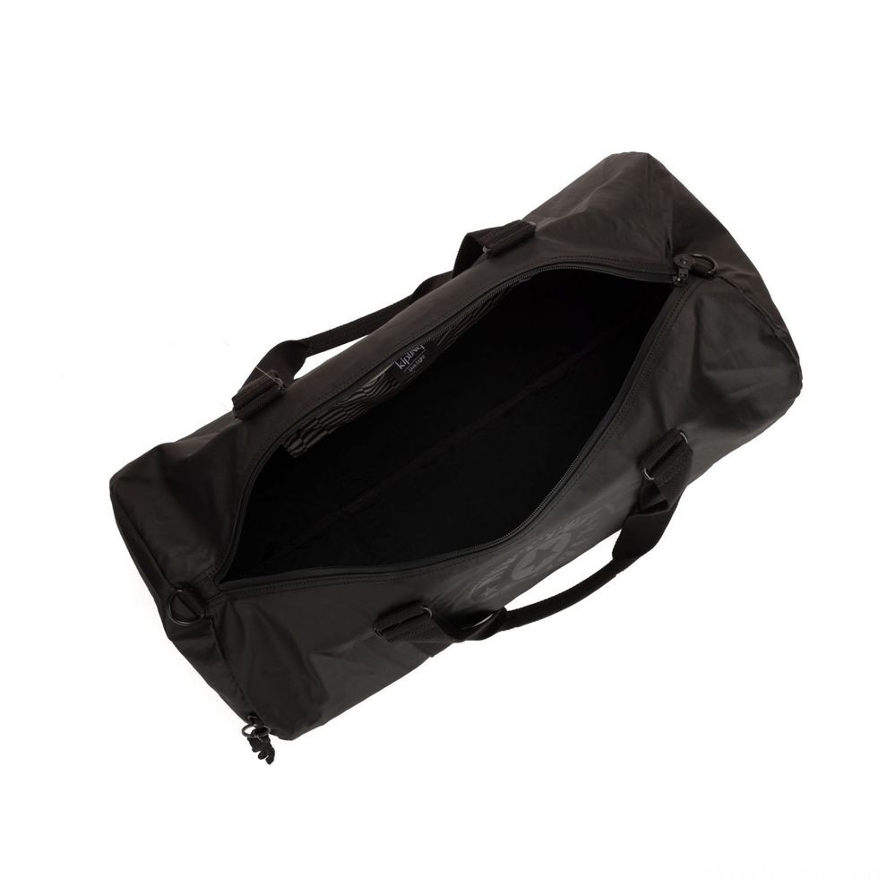 Kipling ONALO L Large Duffle Bag along with Zipped Within Pocket Raw Black.