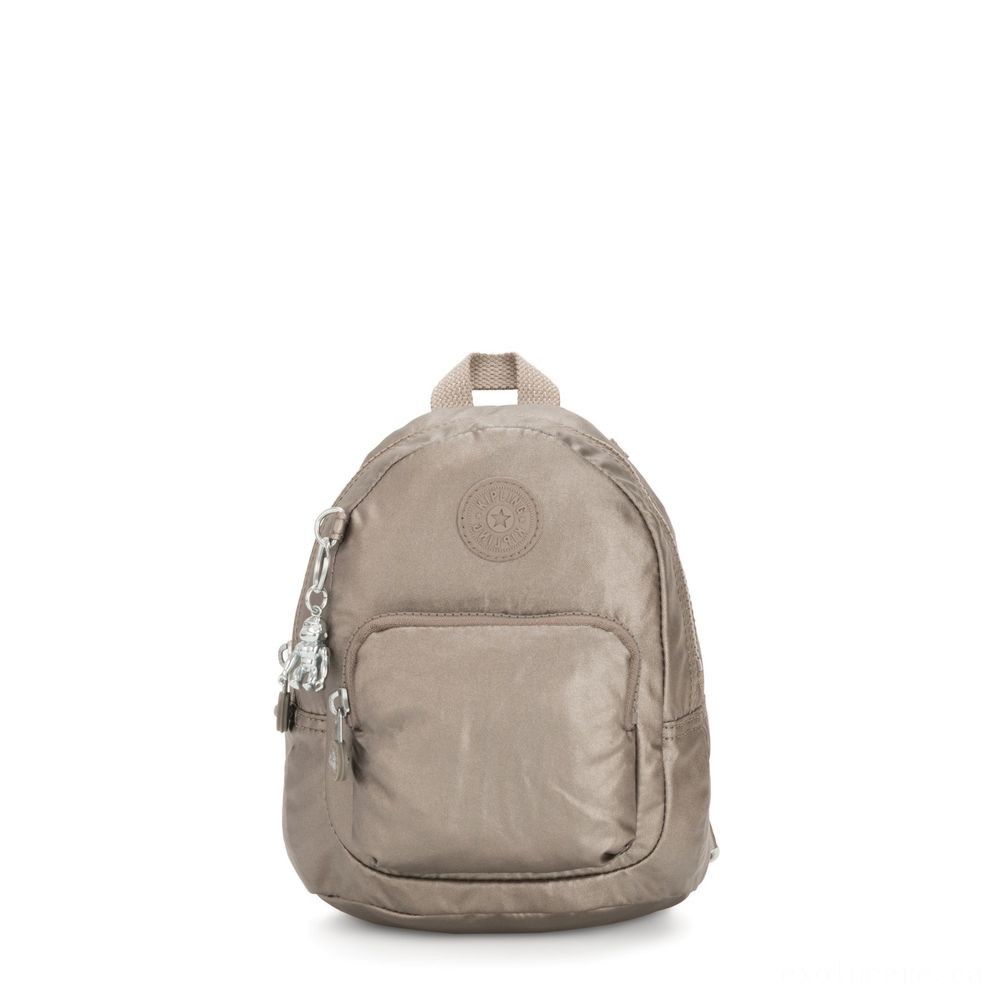 Flea Market Sale -  Kipling GLAYLA Add-on little 3-in-1 Backpack/Crossbody/Handbag Metallic Pewter Giving  - Extraordinaire:£35[labag6475ma]