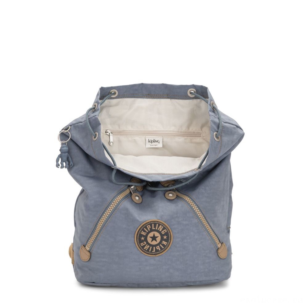 Kipling essential Medium backpack Stone Blue Block.