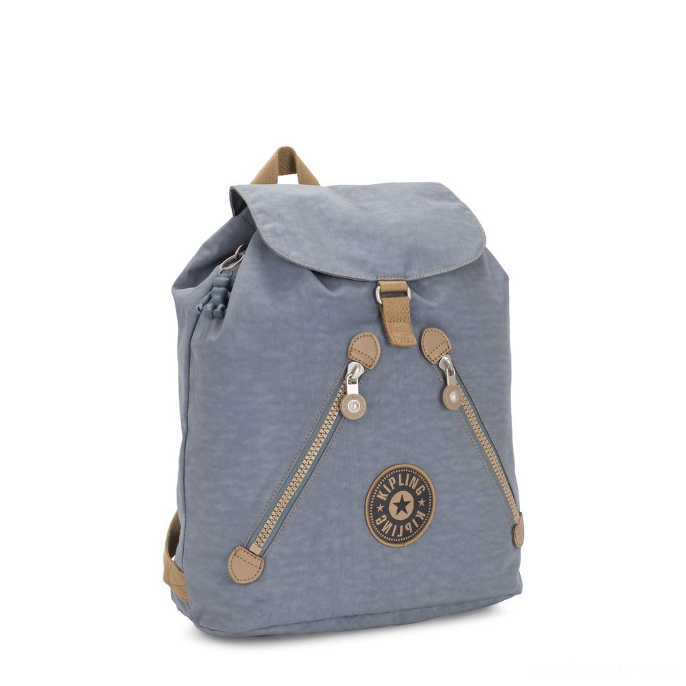 Kipling basics Medium backpack Stone Blue Block.