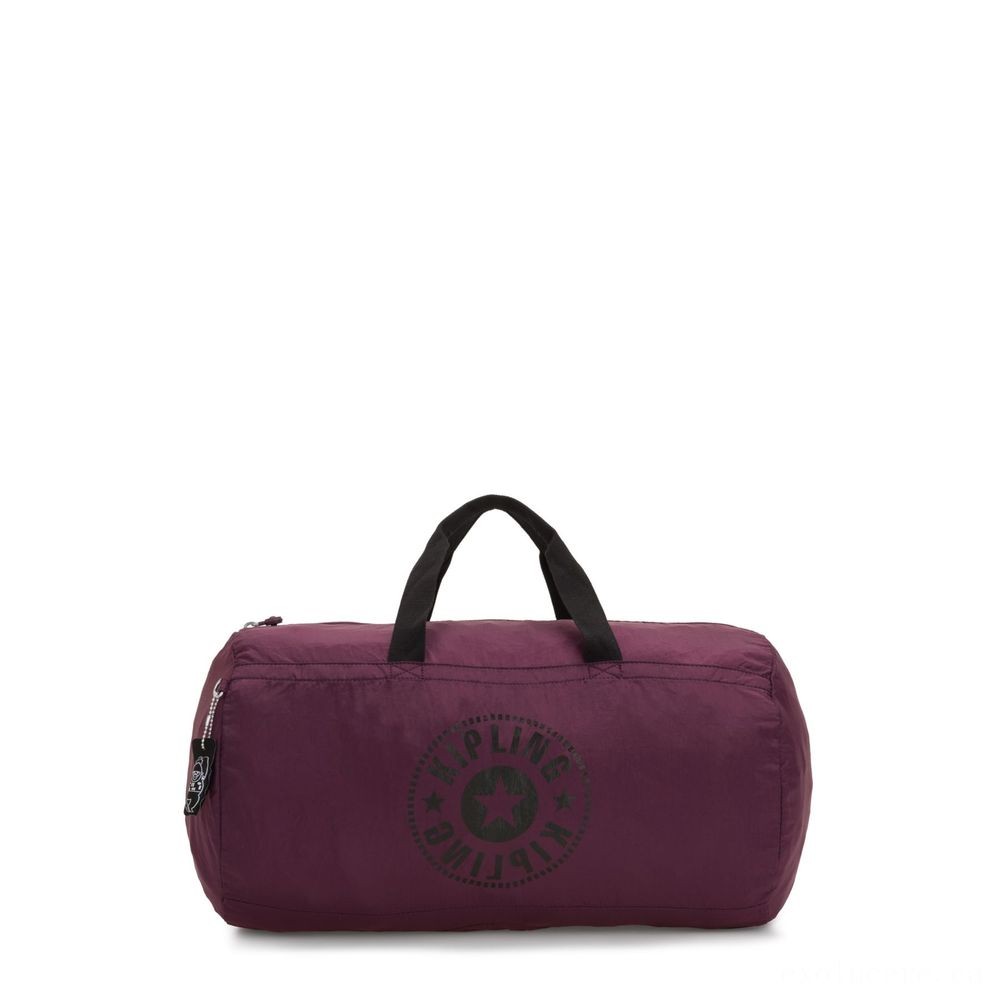Up to 90% Off - Kipling ONALO PACKABLE Channel Foldable Weekend Break Bag Plum Lighting. - Friends and Family Sale-A-Thon:£23[gabag6488wa]